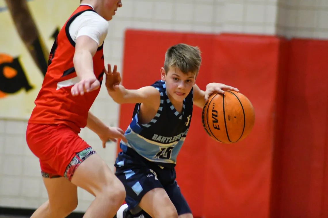 Boy playing Basketball